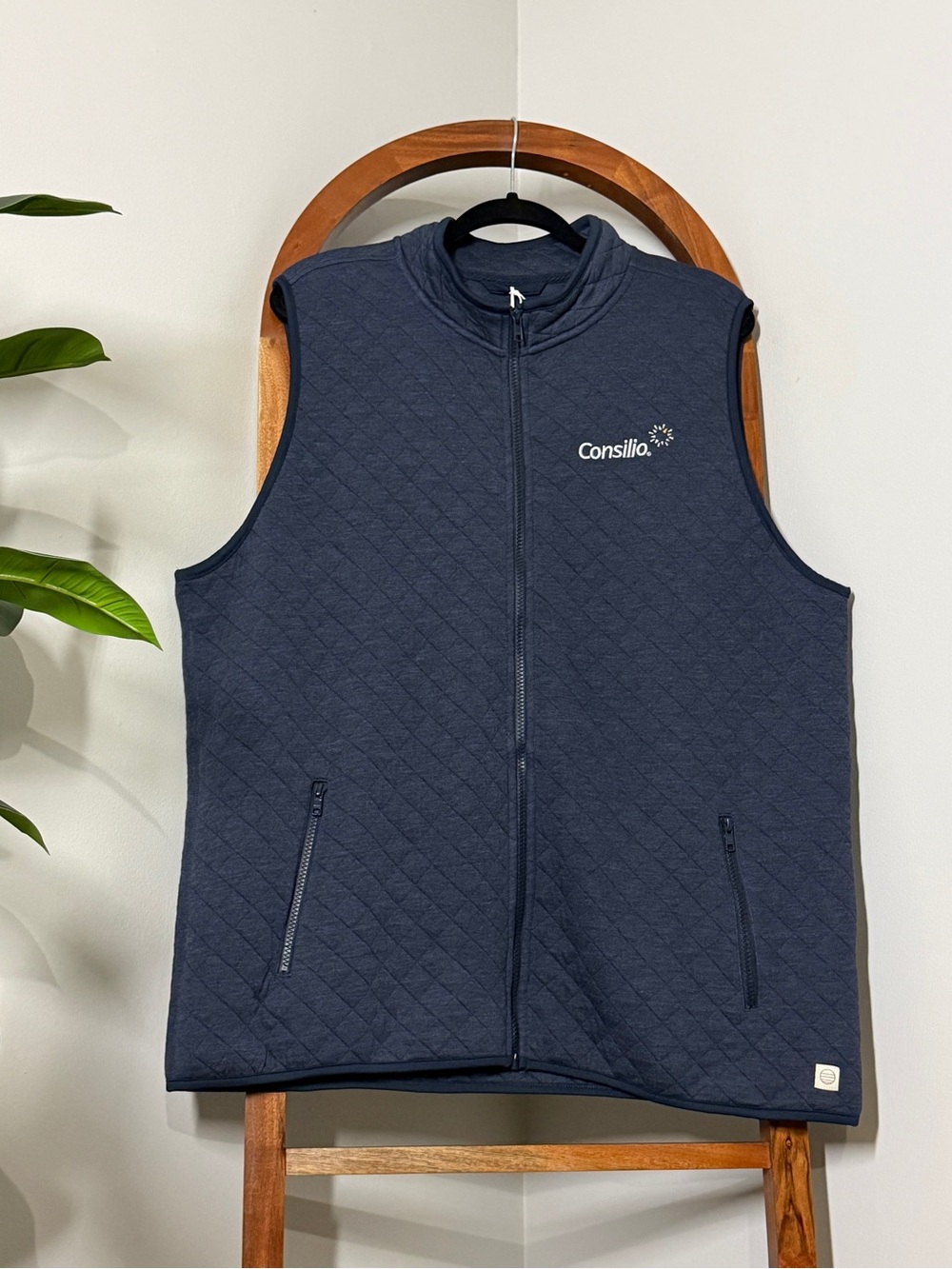Marine Layer XL Navy Blue Corbet Quilted Full Zip Vest NEW